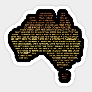 Land Down Under Sticker